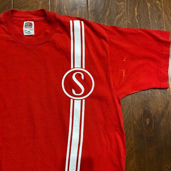 Schwinn Vintage Single Stitch Red White Cotton T-Shirt Men's Size Extra Large - Picture 2 of 8